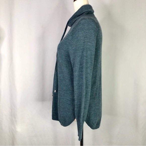 Cynthia Rowley sweater blue extra fine merino wool soft oversized fit size XS - Picture 6 of 9